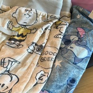 NWT stitch snoopy pj pants plus size